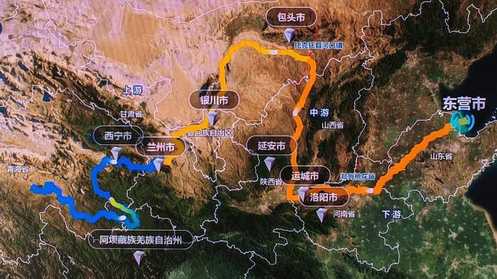 △黃河發(fā)源于青藏高原，呈“幾”字形流經(jīng)青海、四川、甘肅、寧夏、內(nèi)蒙古、山西、陜西、河南、山東9省區(qū)，全長(zhǎng)5464公里。(資料圖)