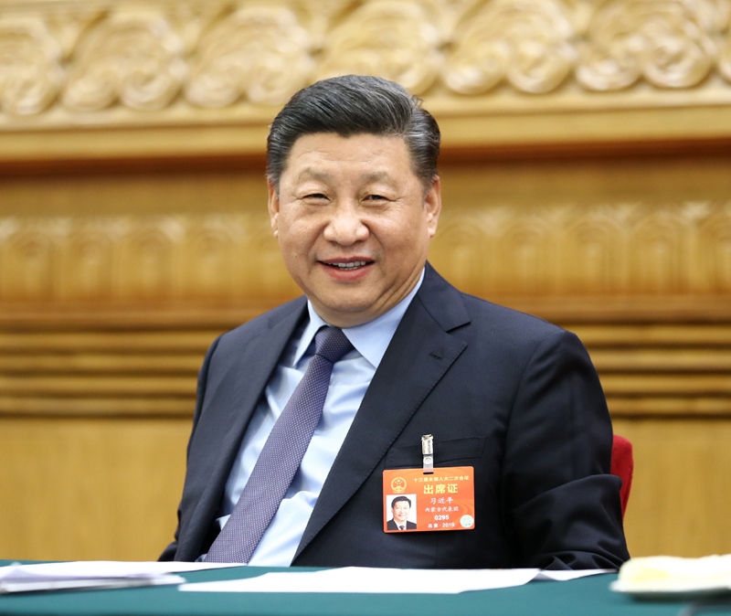 2019年3月10日，習(xí)近平總書記參加十三屆全國人大二次會議福建代表團(tuán)的審議。