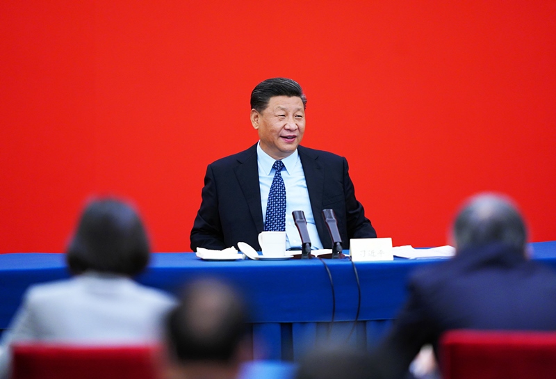 2020年5月23日上午，習(xí)近平總書記看望參加全國政協(xié)十三屆三次會議的經(jīng)濟(jì)界委員，并參加聯(lián)組會，聽取意見和建議。