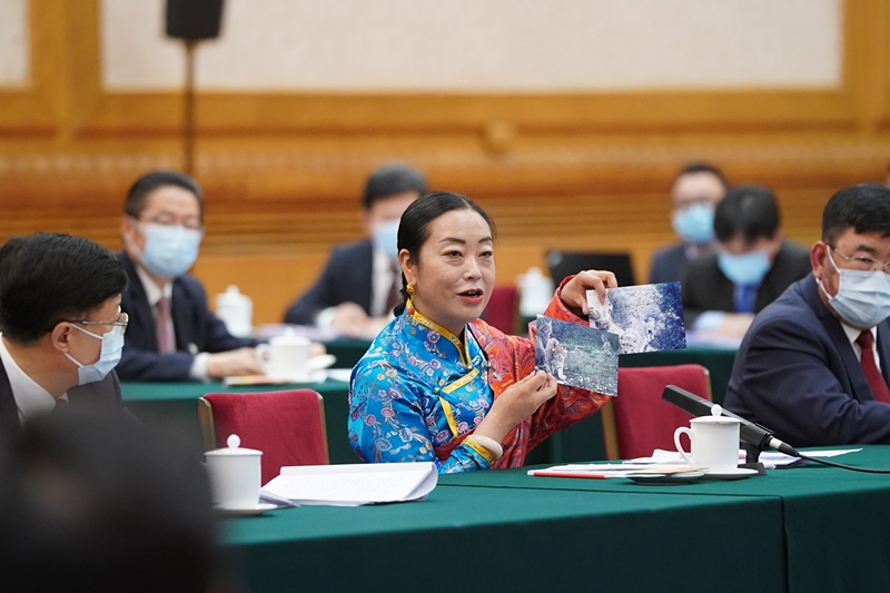 2021年3月7日，習(xí)近平總書記在參加十三屆全國人大四次會議青海代表團(tuán)審議時(shí)，全國人大代表孔慶菊在會上展示了兩張照片，上面分別是祁連山地區(qū)多年不見蹤跡的雪豹和荒漠貓。