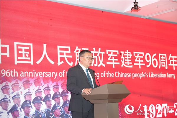 蒙古國國防部副部長瑪格奈致辭。人民網(wǎng)記者 霍文攝J