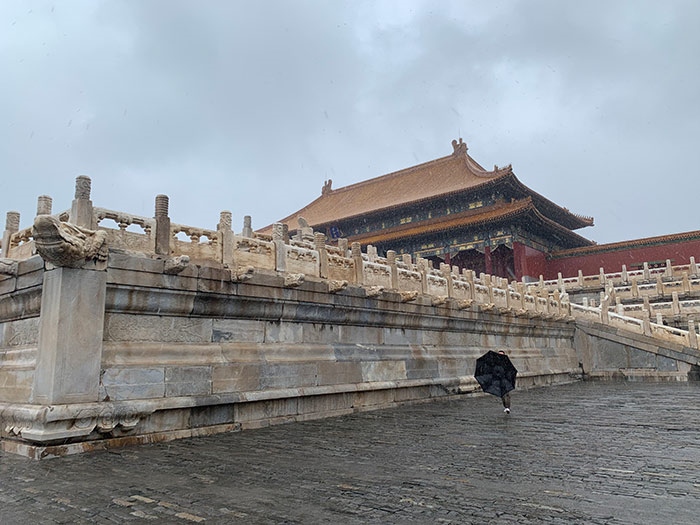雨中故宮。人民網(wǎng)記者劉微 攝