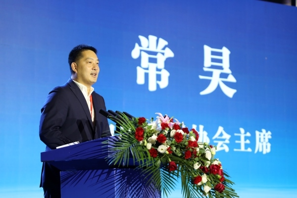 中國圍棋協(xié)會主席常昊致辭。人民網(wǎng)記者 李乃妍攝