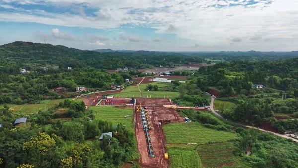 川氣東送二線天然氣管道工程施工現(xiàn)場。受訪者供圖