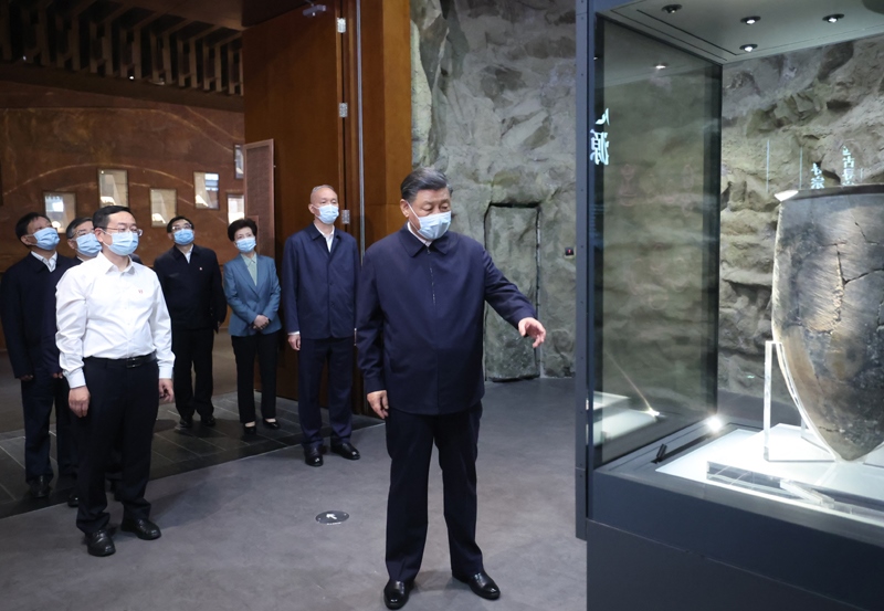 2023年6月2日，習(xí)近平來到中國歷史研究院內(nèi)的中國考古博物館調(diào)研。