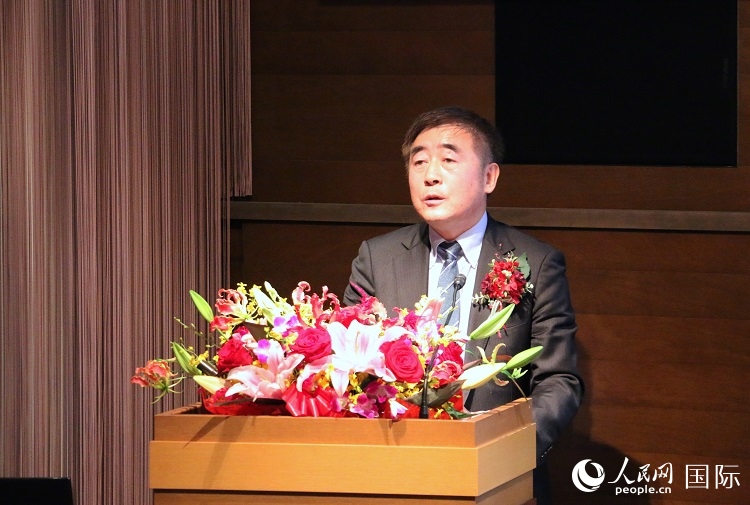 科盟會長楊克儉發(fā)表致辭。人民網 許可攝