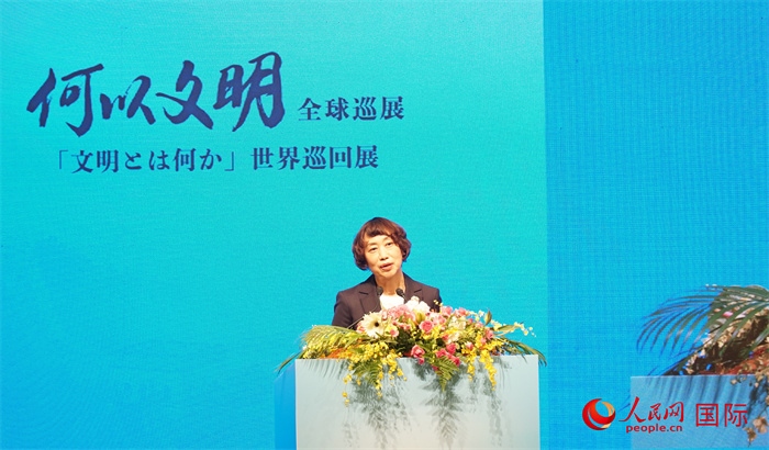 中央廣播電視總臺(tái)副臺(tái)長邢博致辭。人民網(wǎng) 蔣曉辰攝