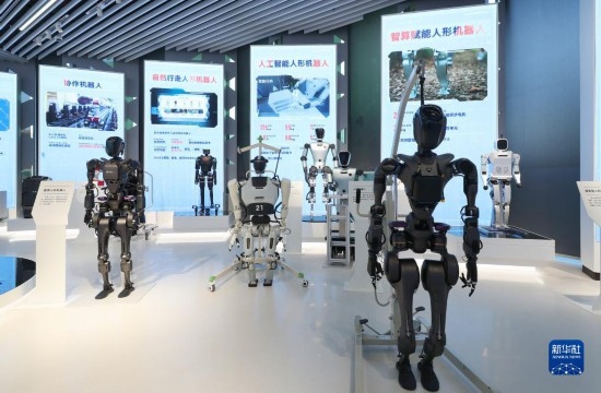 這是2023年11月29日在上?？萍紕?chuàng)新成果展上拍攝的機器人展品。 新華社記者 方喆 攝