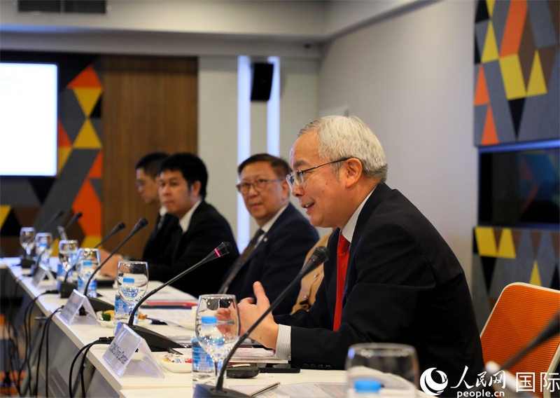 中國國際問題研究院副院長榮鷹致開幕辭。人民網(wǎng)記者 白元琪攝