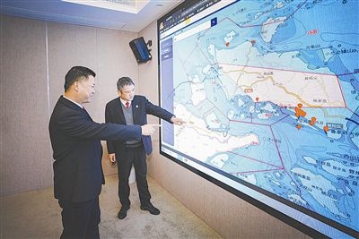 圖③：法官為涉案船舶尋找安全的錨泊地點。