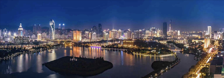 筼筜夜色。（圖源：人民日?qǐng)?bào)）