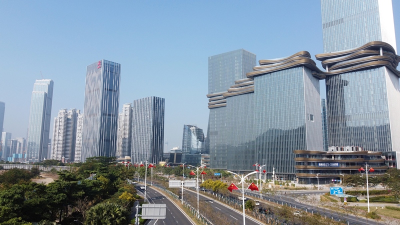 2024年1月1日，廣東珠海，橫琴粵澳深度合作區(qū)樓群。