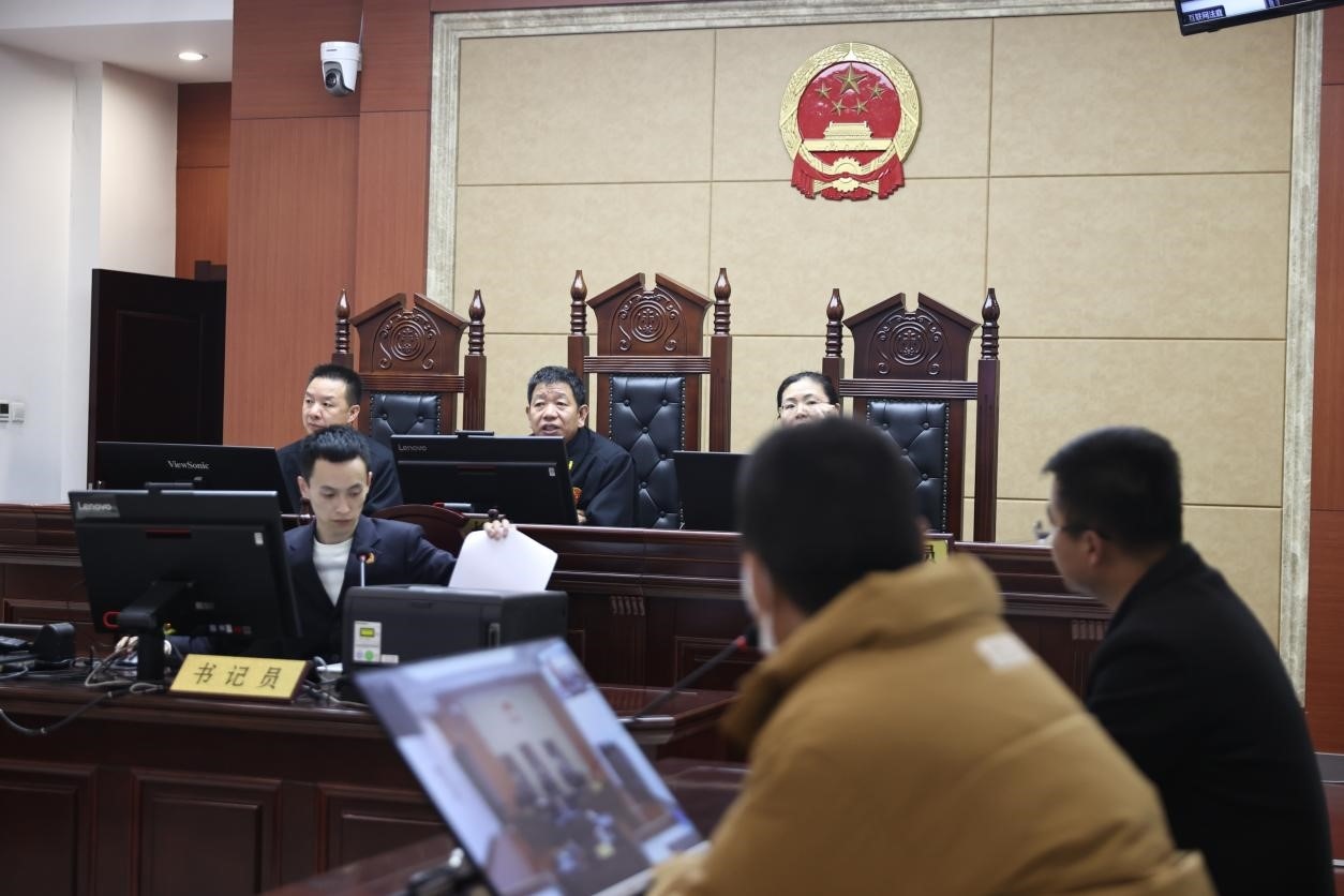 甘肅省高級人民法院審理現(xiàn)場。受訪者供圖