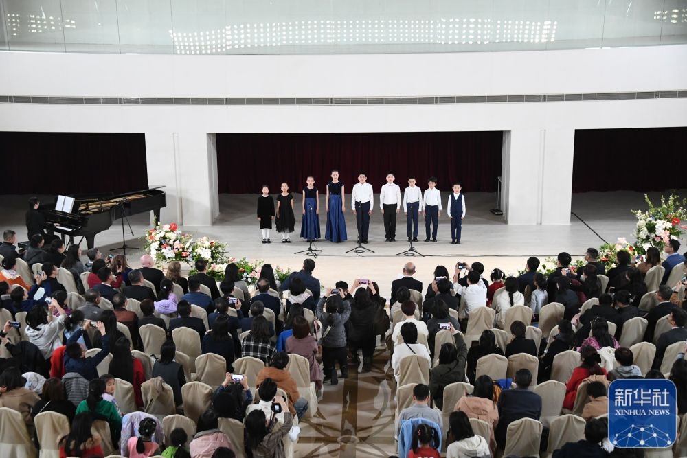 3月21日，金融街童聲合唱團在音樂會上演出。新華社記者 任超 攝