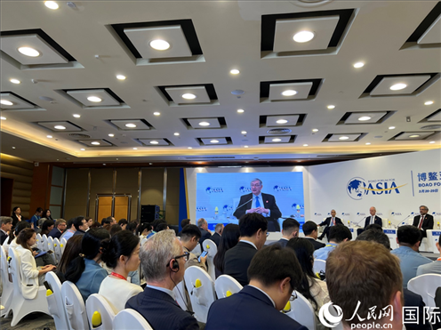 3月27日，博鰲亞洲論壇2024年年會“全球地緣政治展望”分論壇現(xiàn)場。人民網(wǎng) 艾里士攝