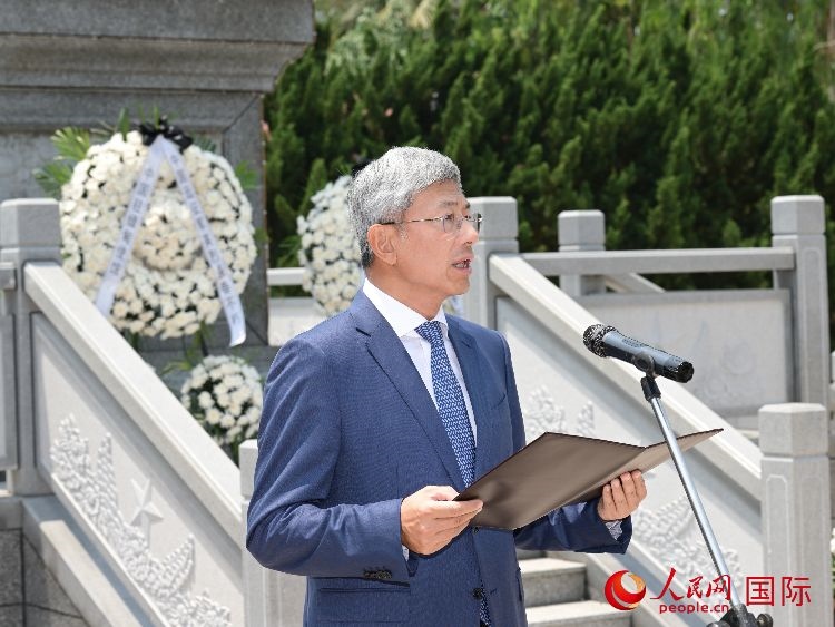 陳海大使發(fā)表致辭。人民網(wǎng)記者 謝佳君攝
