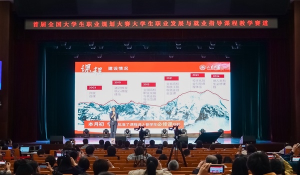 首屆全國大學生職業(yè)規(guī)劃大賽課程教學賽道總決賽舉行。人民網記者 李昉 攝