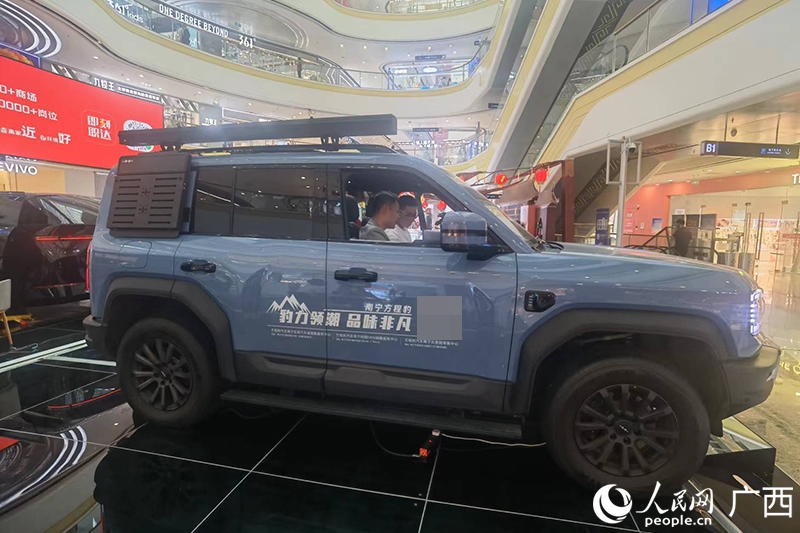 消費(fèi)者在商場(chǎng)選購(gòu)汽車。人民網(wǎng)記者 陳燕攝