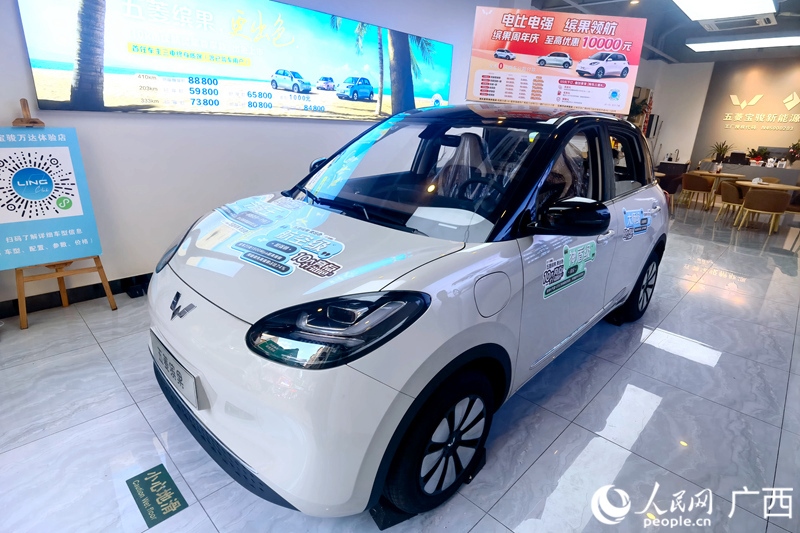 五菱汽車推出置換補(bǔ)貼。人民網(wǎng)記者 陳燕攝