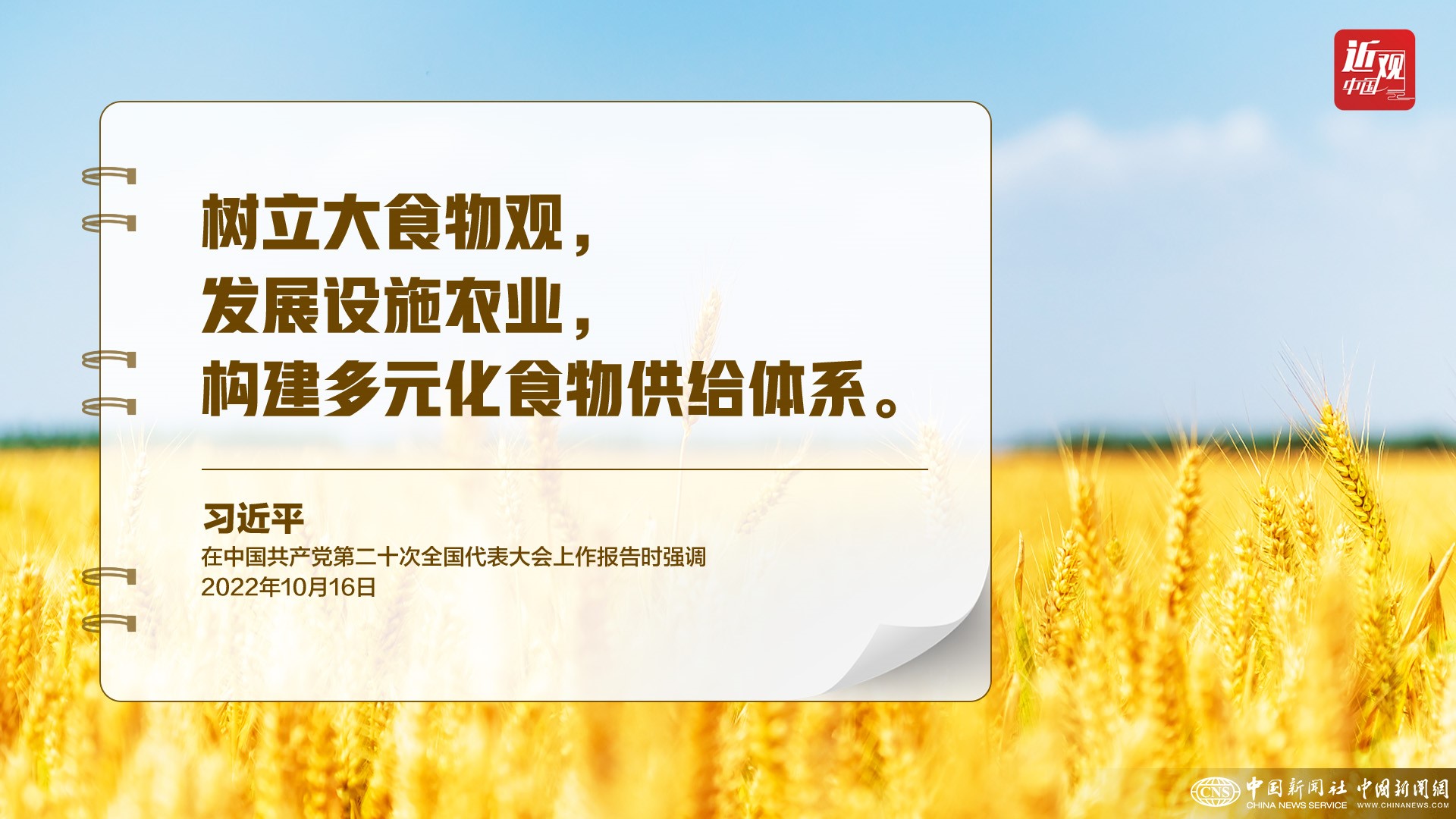 習近平：樹立大食物觀，構建多元化食物供給體系