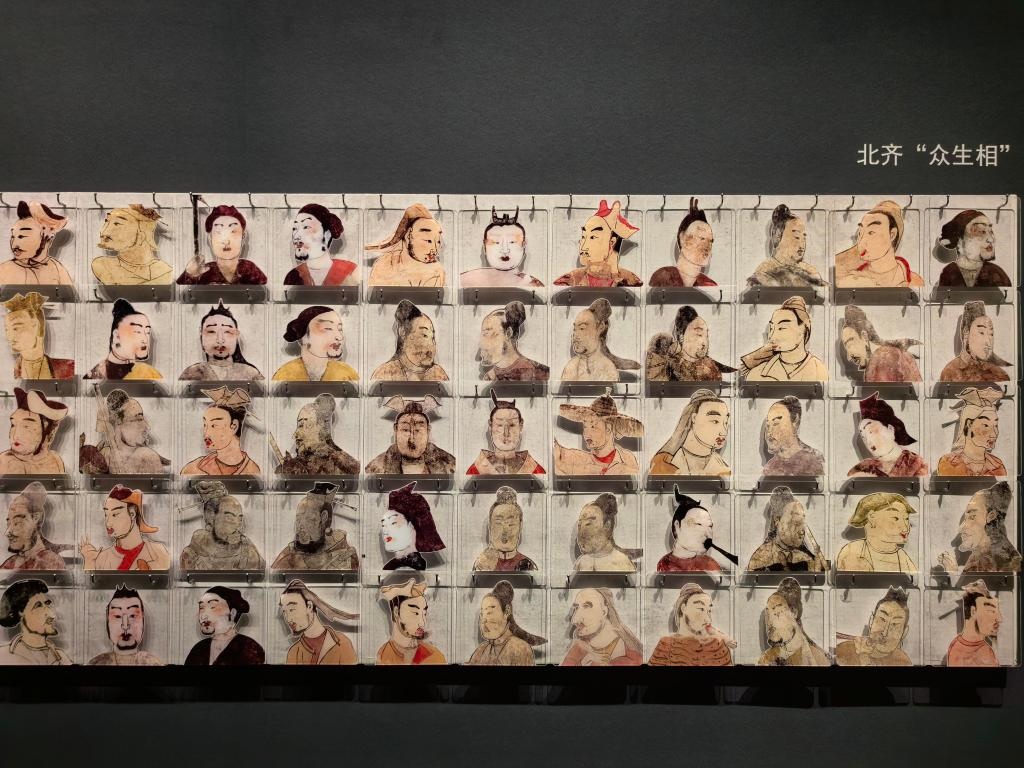 太原北齊壁畫(huà)博物館從山西北朝壁畫(huà)中提取人物元素展現(xiàn)當(dāng)時(shí)民族融合、文化交流。太原北齊壁畫(huà)博物館供圖