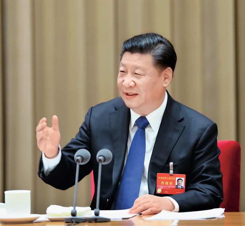 2017年12月18日至20日，中央經(jīng)濟工作會議在北京舉行。中共中央總書記、國家主席、中央軍委主席習近平發(fā)表重要講話。 新華社記者 謝環(huán)馳/攝
