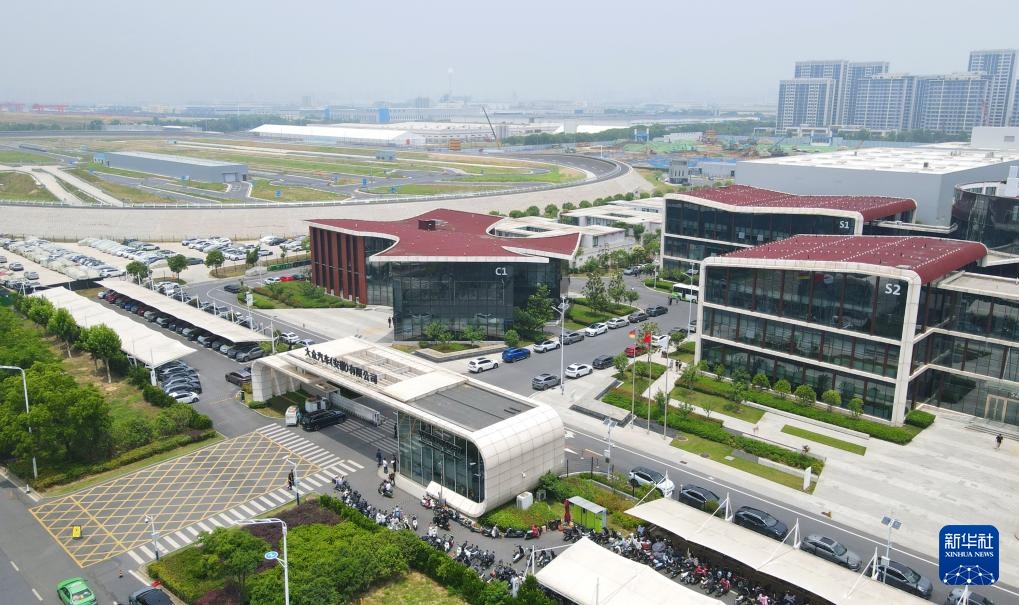 大眾汽車(chē)（安徽）有限公司外景（無(wú)人機(jī)照片，2024年6月7日攝）。新華社記者 郭晨 攝
