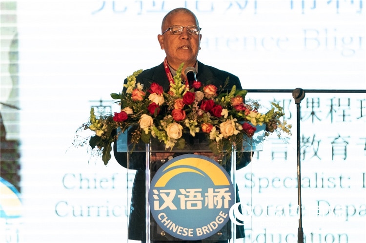 南非基教部專家克拉倫斯·布利格諾特做主旨發(fā)言。人民日報非洲中心分社 希拉茲·莫林?jǐn)z