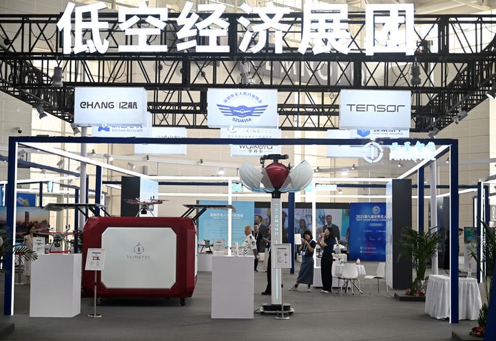 6月20日，參觀者在博覽會低空經濟展團參觀。新華社記者 趙子碩 攝