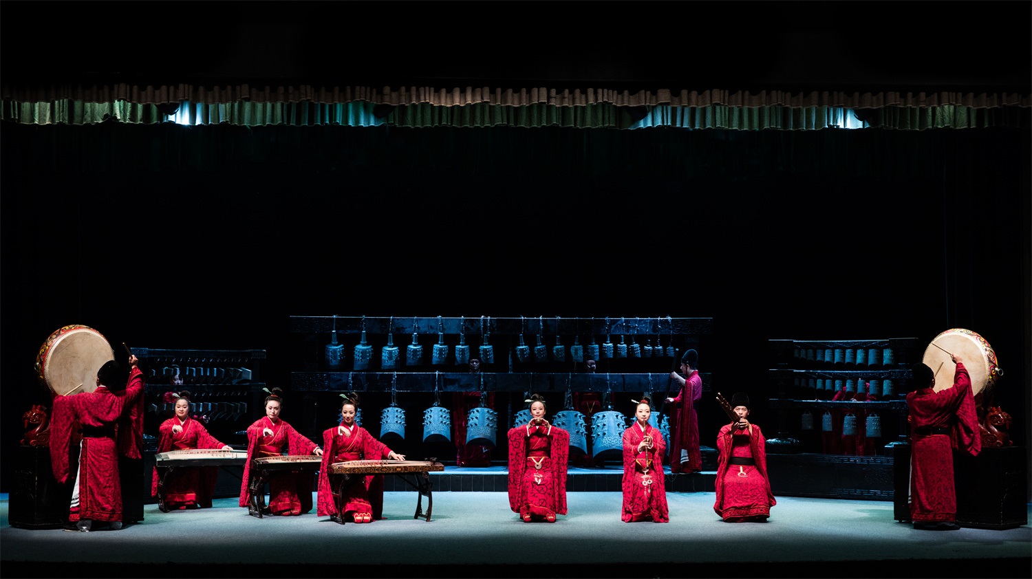 “華夏正聲——中原音樂考古復(fù)原展演”現(xiàn)場(chǎng)。河南博物院供圖
