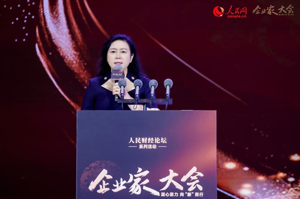 新大陸科技集團(tuán)CEO王晶。人民網(wǎng)記者 王紹紹攝