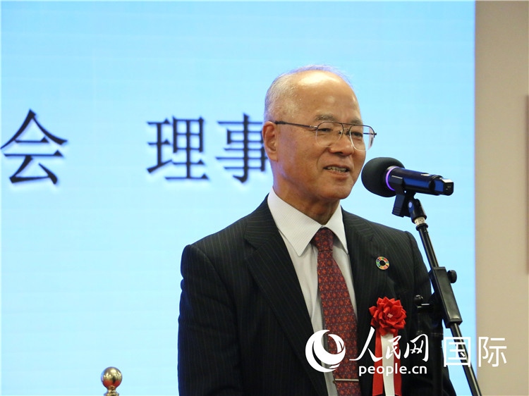 日中協(xié)會理事長瀨野清水致辭。人民網(wǎng) 許可攝