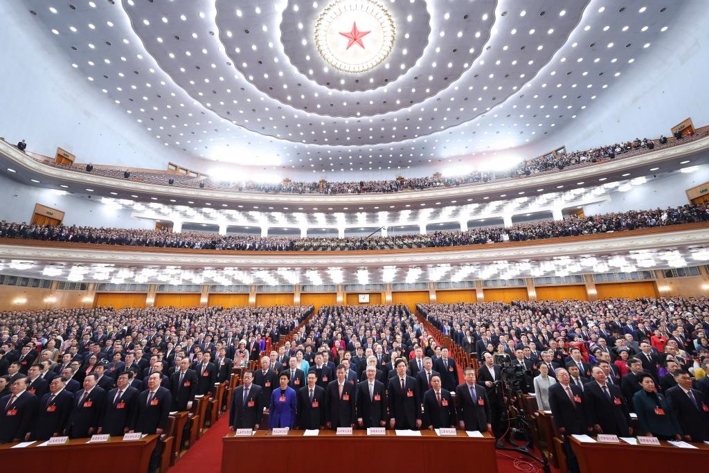 2024年3月5日，第十四屆全國人民代表大會第二次會議在北京人民大會堂開幕。新華社記者 黃敬文 攝