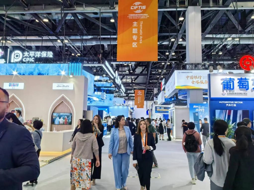圖為2024年服貿(mào)會展區(qū)現(xiàn)場。 新華社記者 魏玉坤 攝