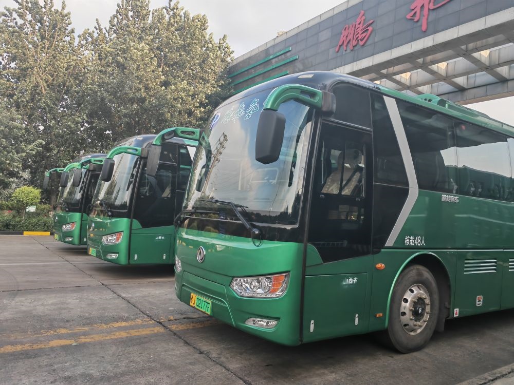 2024年9月4日拍攝的鵬飛集團的氫能大巴車。新華社記者 王勁玉 攝