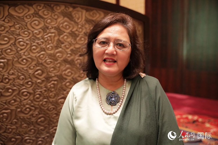 馬來西亞高教部高教司司長阿茲琳達(dá)接受人民網(wǎng)采訪。人民網(wǎng) 王婧攝
