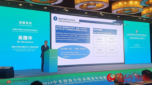 《國家開發(fā)銀行對非合作模式和案例》發(fā)布。人民網(wǎng)記者 萬宇攝