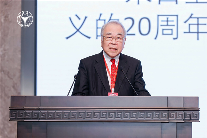 日本科學(xué)協(xié)會會長高橋正征致辭。浙江大學(xué)供圖
