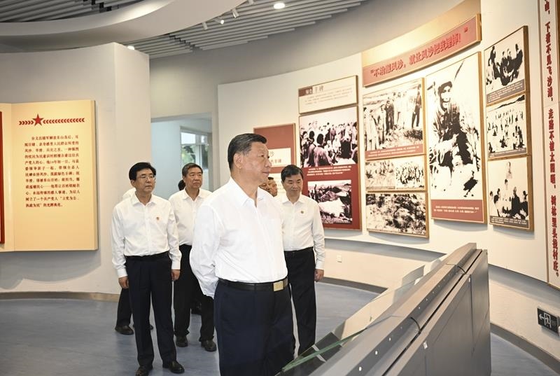 △2024年10月15日，習(xí)近平總書記在福建漳州市東山縣谷文昌紀(jì)念館考察。