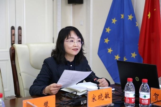 中國社會科學(xué)院歐洲研究所《歐洲研究》總編輯、中國歐洲學(xué)會秘書長宋曉敏教授主持研討會。吳迪攝