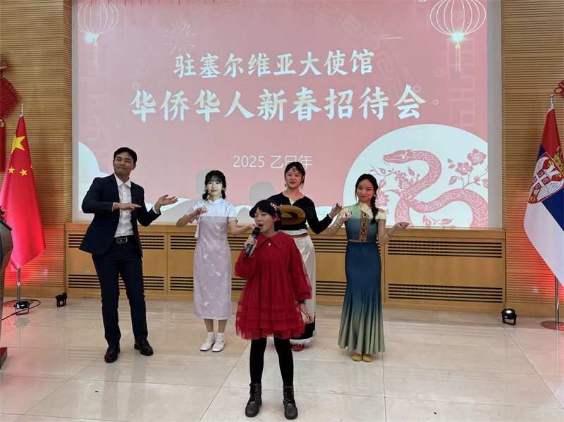 招待會(huì)現(xiàn)場表演。諾維薩德孔子學(xué)院供圖