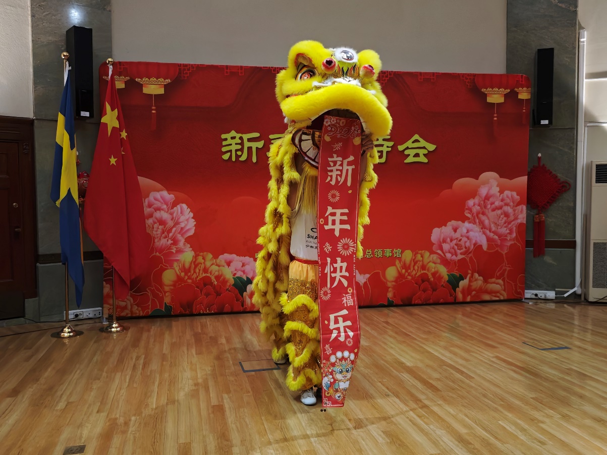 開場舞獅表演。中國駐哥德堡總領(lǐng)館供圖