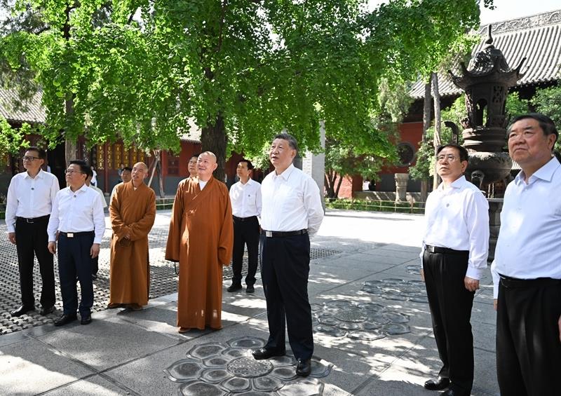 △2025年5月19日，習(xí)近平總書記在河南洛陽白馬寺考察。
